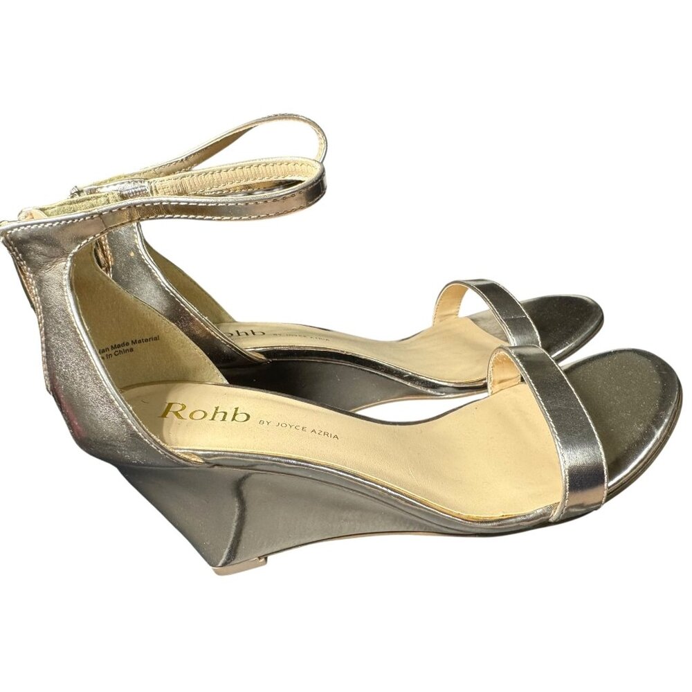 Rohb By Joyce Azria Rose Gold Heel Sandals For Women Size 7.5‎ NWOB